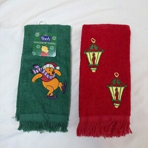 Winnie The Pooh Christmas Towel Hand Towel Holiday Decoration W/ Cannon‎ Towel